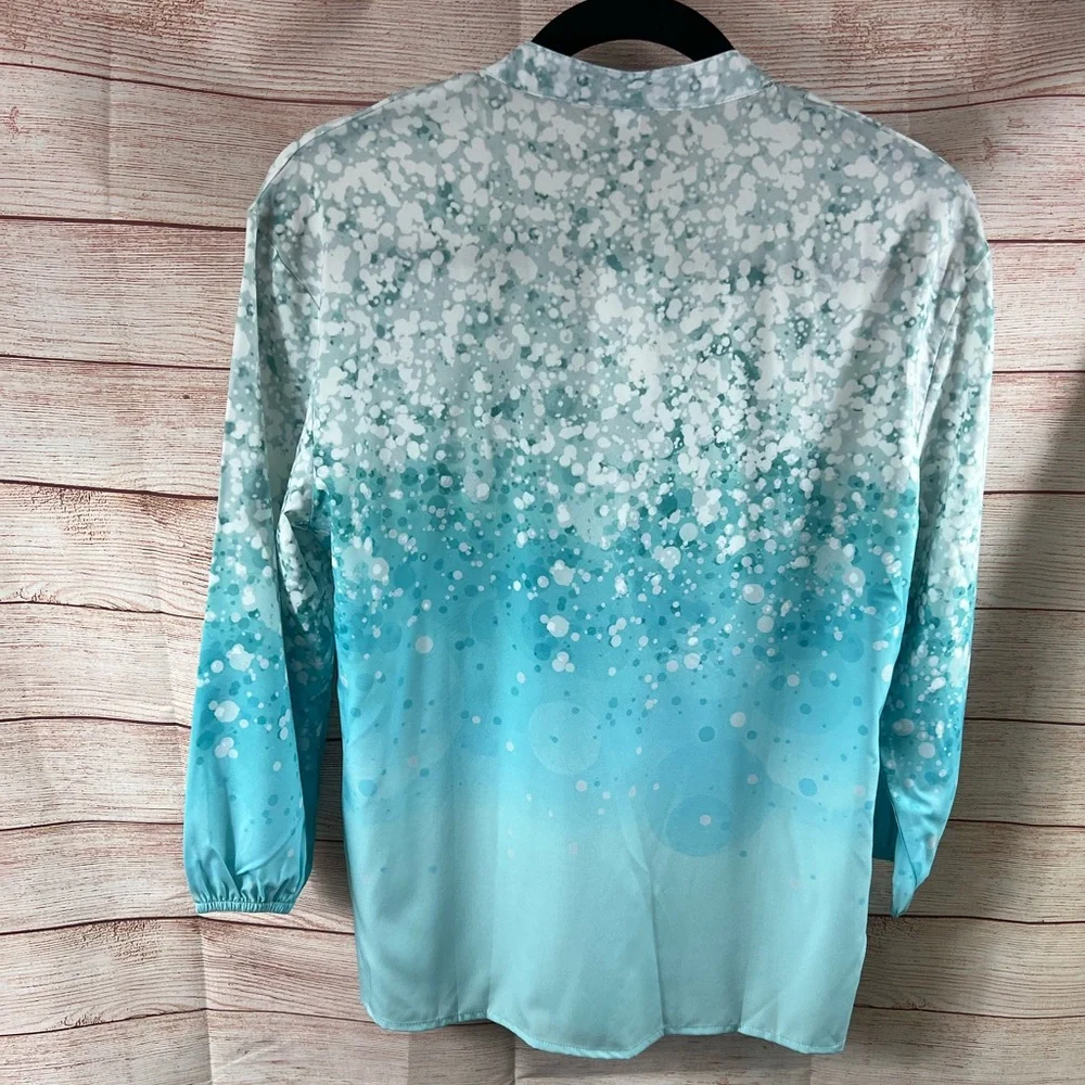 Made with Love Teal Bubbles Top - Picture 2 of 4